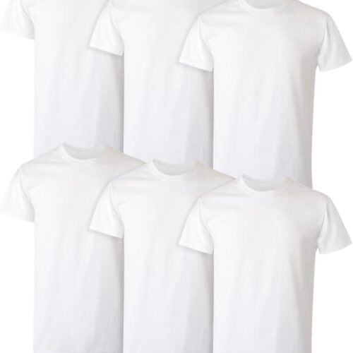 Men's Stay Tucked Soft Cotton Big and Tall Undershirts Multipacks