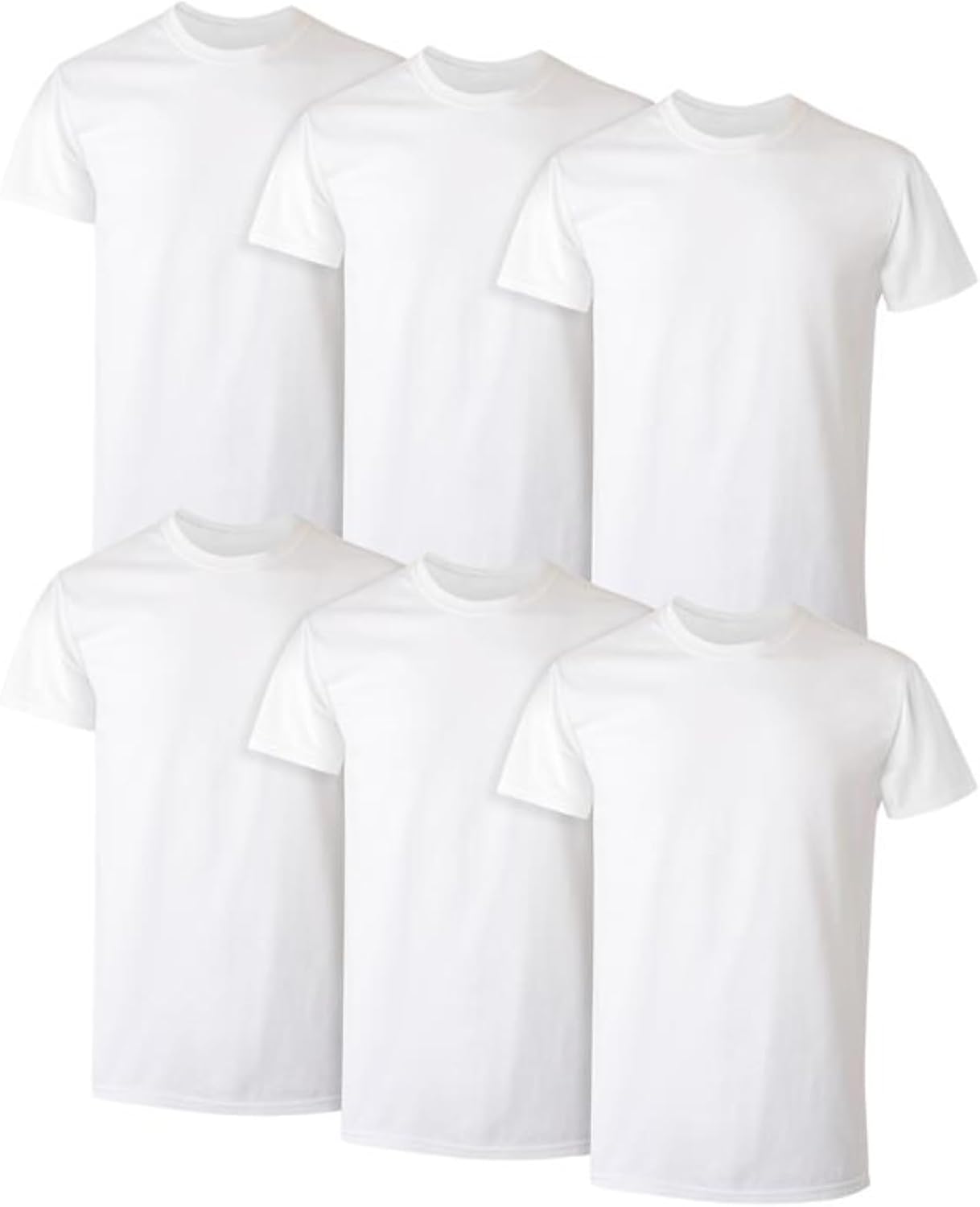 Men's Stay Tucked Soft Cotton Big and Tall Undershirts Multipacks