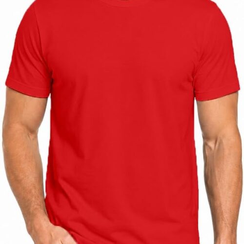 Men's 100% Cotton T-Shirt Crew Neck Soft Premium Regular Fit Plain Short Sleeve Comfort Fit Big and Tall Tee
