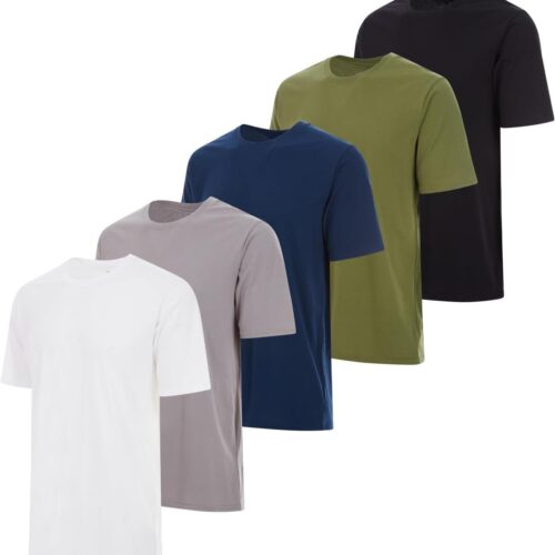 Men's Essential Breathable Crew Neck Short Sleeve Big and Tall T-Shirt