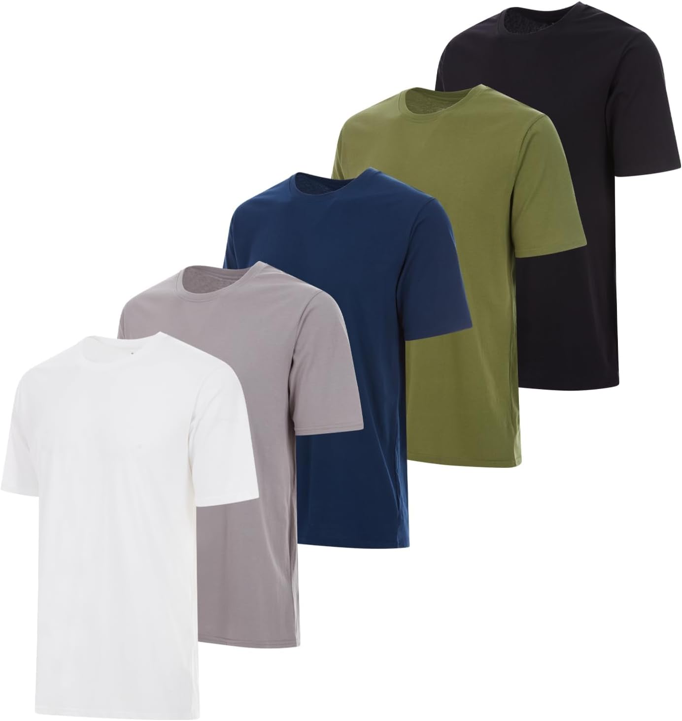 Men's Essential Breathable Crew Neck Short Sleeve Big and Tall T-Shirt