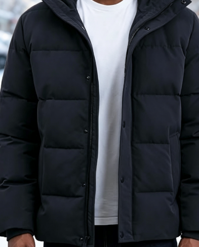 Men's Heavyweight Puffer Jacket With Hood Big and Tall