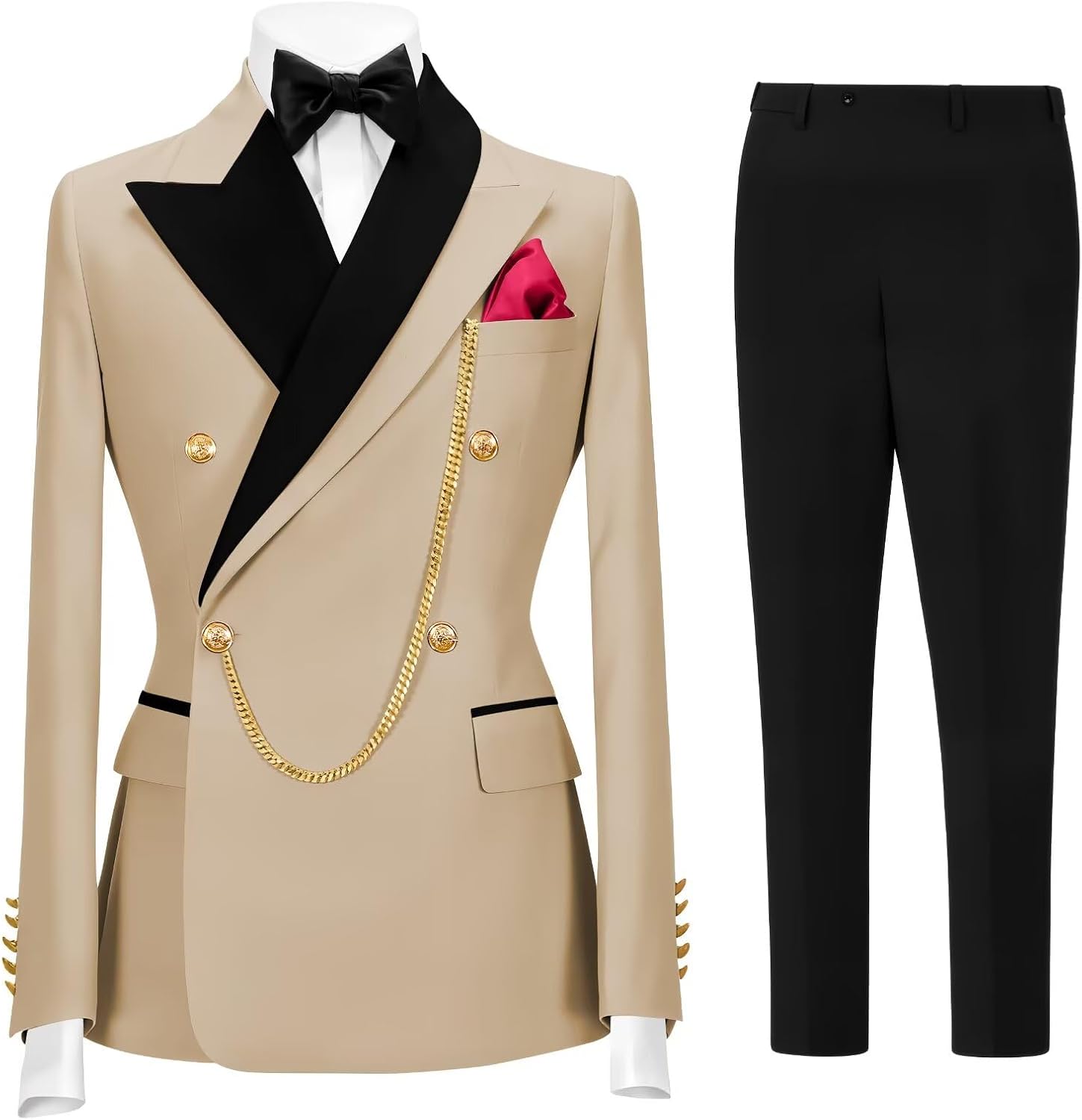 Double Breasted Slim Fit Formal Tuxedo Wedding and Prom big and tall mens