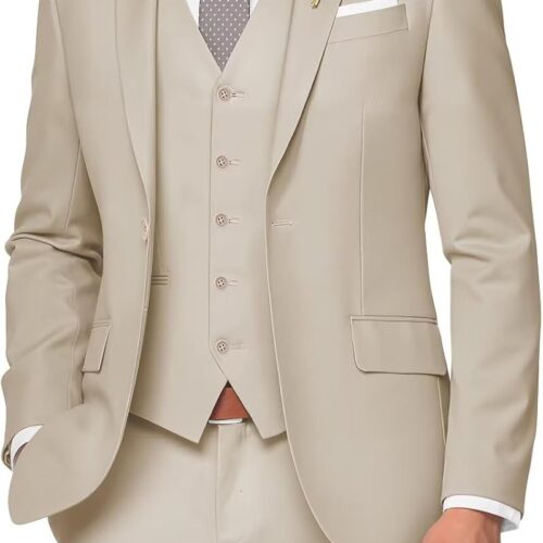 Single Breasted One Button Three Piece Wedding Suit big and tall mens