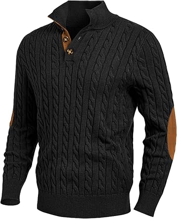 Men's Vintage Inspired Knit Pullover Casual Textured Sweater for Everyday Outfits Big and Tall