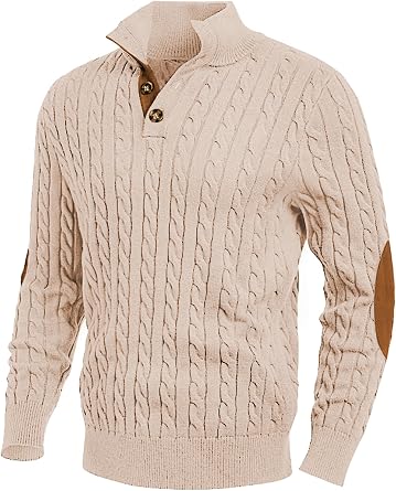 Men's Casual Textured Pullover Sweater Comfortable Knit Top for Fall and Winter Big and Tall