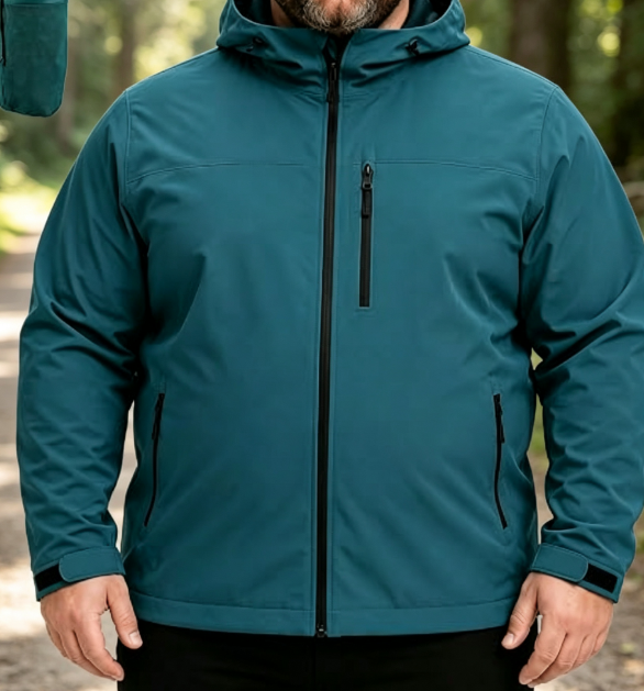 Men's Waterproof Rain Jacket Lightweight Rain Coat Big and Tall