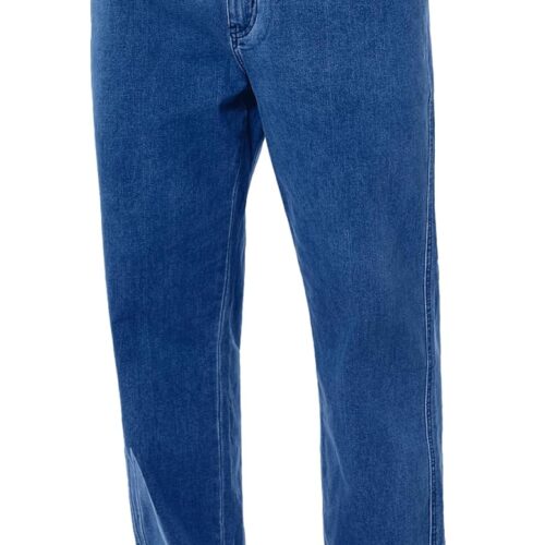 Pull On Elastic Waist Loose Fit Denim Easy Wear Big and Tall Jeans for Seniors