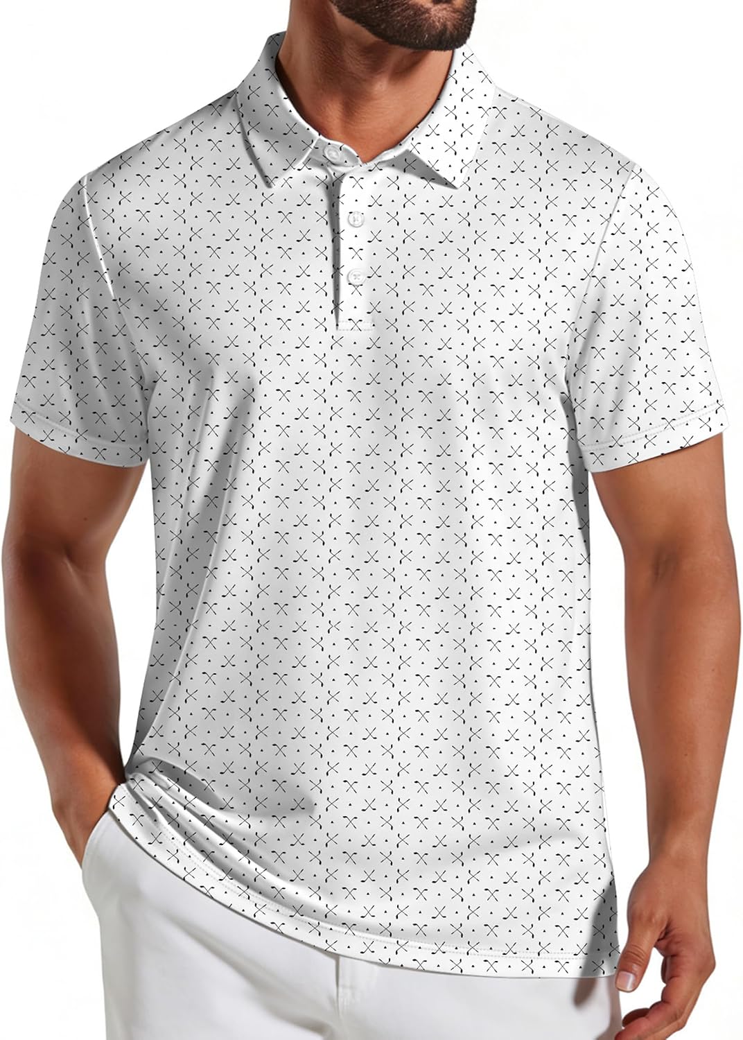 Men's Performance Moisture Wicking Collared Polo Big and Tall Shirt