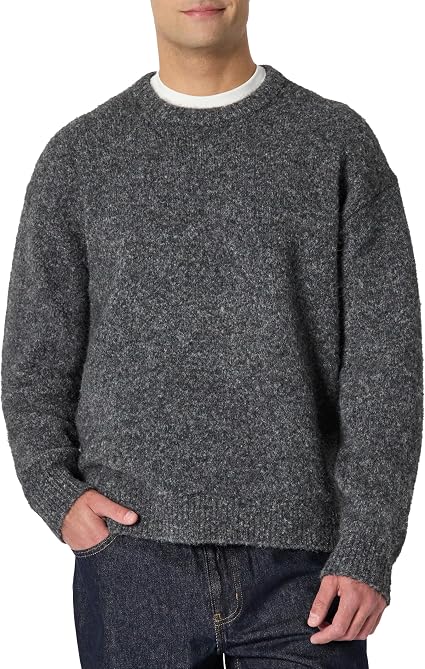 Men's Relaxed Fit Crewneck Sweater Soft Casual Pullover for Comfortable Everyday Style Big and Tall